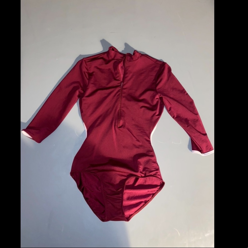 Mariia zip up open back leotard